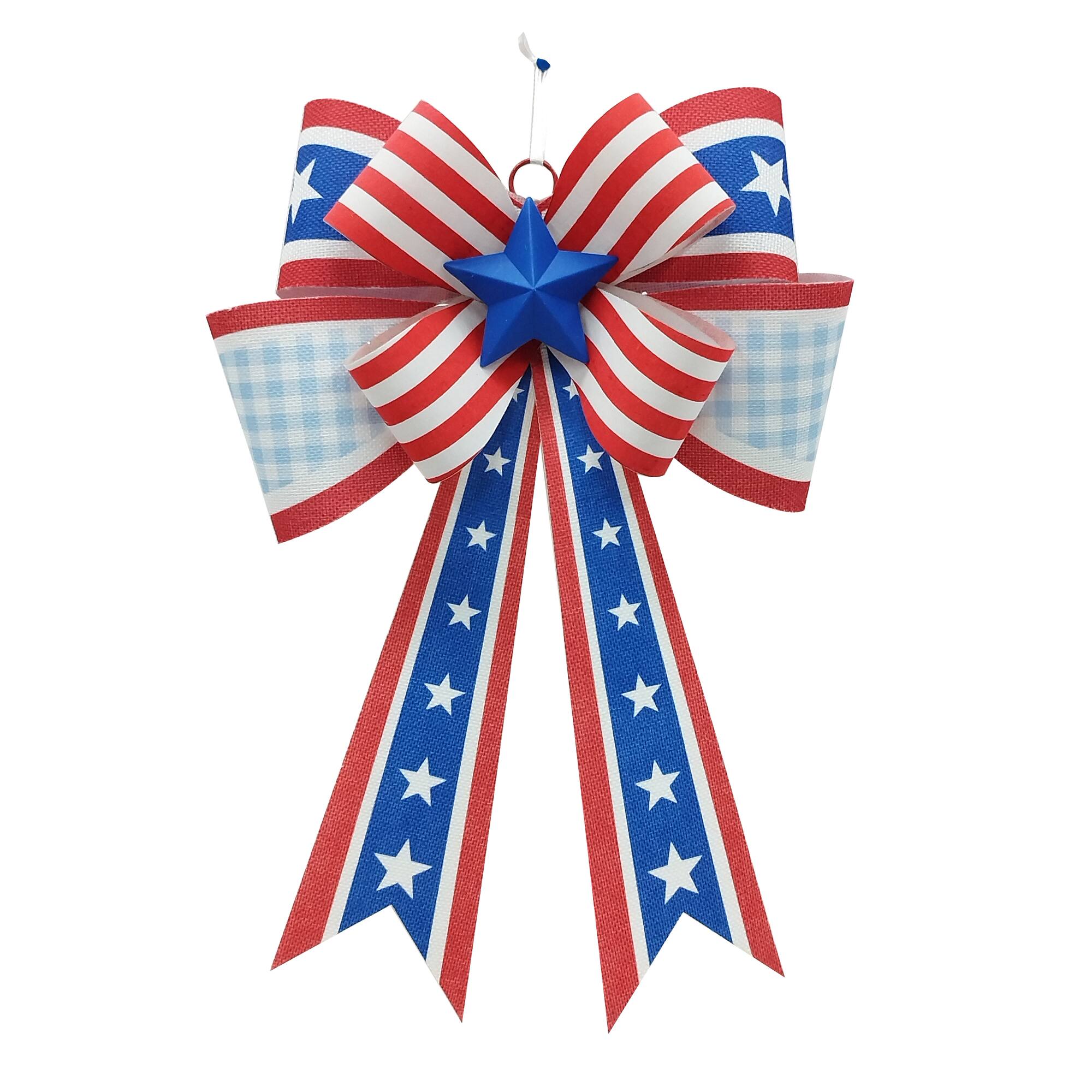 16.5" Stars & Stripes Bow Wall Décor by Celebrate It™